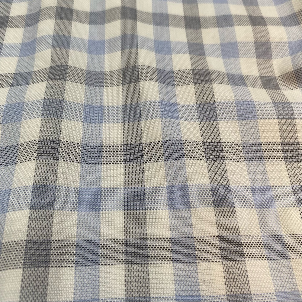 Hugo Boss Men's Dress Shirt Checkered Long Sleeve 16 1/2 34/35 Sharp Fit Blue - Picture 9 of 16